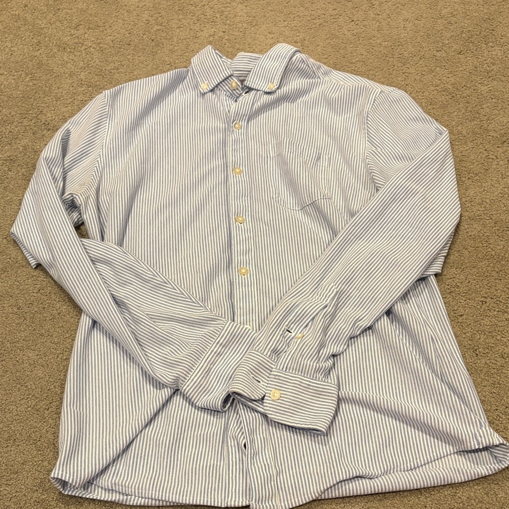 Bonobos M slim fit White and Blue Striped Shirt